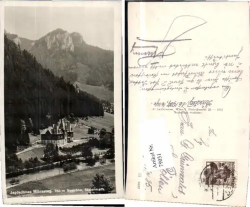 79031,Jagdschloss Mürzsteg 1937