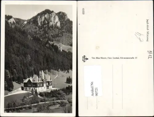 90721,Foto AK Jagdschloß Jagdschloss Mürzsteg Detailansicht