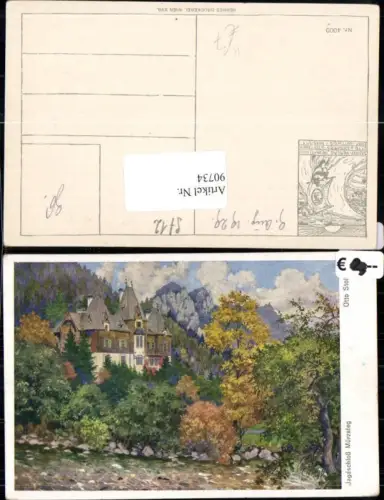 90734,Künstlerkarte Otto Stoitzner Jagdschloß Jagdschloss Mürzsteg