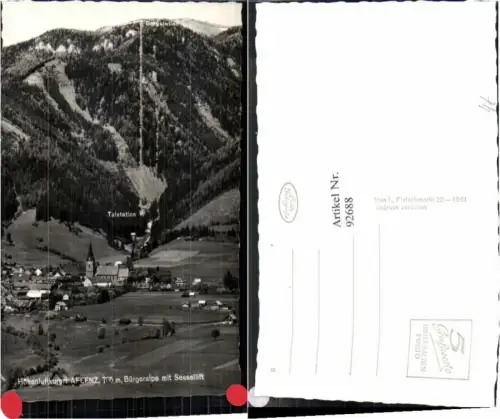 92688,Aflenz m. Bürgeralpe Sessellift