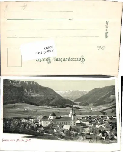 92692,Gruss aus Mariazell 1900
