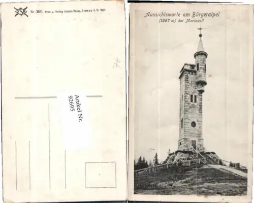 92695,Aussichtswarte Bürgeralpe b. Mariazell