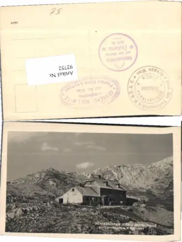 92752,Schiestlhaus Hochschwab Aflenz Thörl