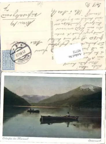 92772,Erlaufsee b. Mariazell Mitterbach Boot am See