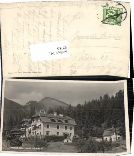 92786,Sanatorium Hofacker Aflenz 1928