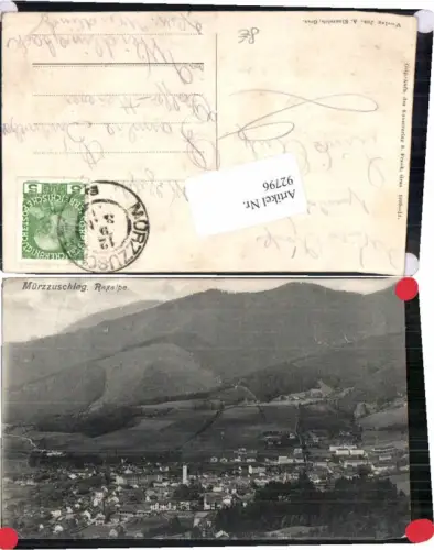 92796,Mürzzuschlag Raxalpe 1910