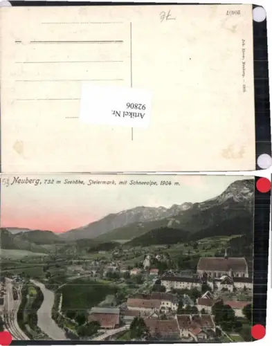 92806,Neuberg a.d. Mürz m. Schneealpe 1909