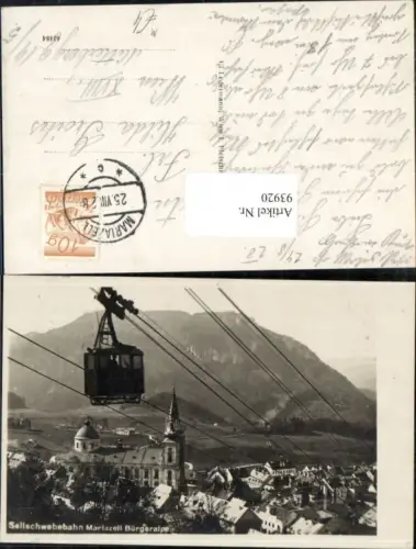 93920,Seilbahn Gondel Mariazell Maria Zell Bürgeralm