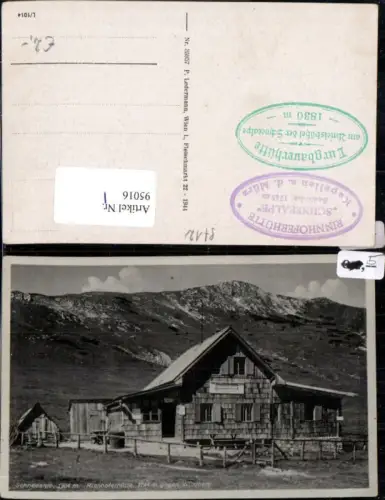95016,Schneealpe Rinnhoferhütte gegen Windberg Kapellen a.d. Mürz
