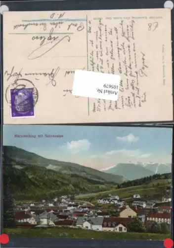 105679,Mürzzuschlag m. Schneealpe Ortsrand 1922