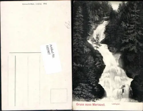105907,Gruss aus Mariazell Pernitz Wasserfall Lassingfall Ötschergräben