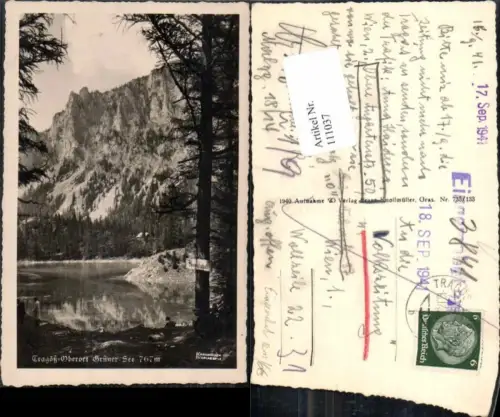 111037,Tragöss Oberort Grüner See Ufer Partie 1933 eingemahnt am Stempel