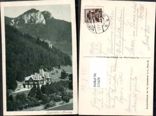 111629,Jagdschloss Mürzsteg um 1930