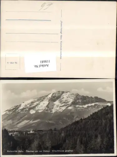 118681,Mariazellerbahn Ansicht Ötscher v. Station Erlaufklause gesehen