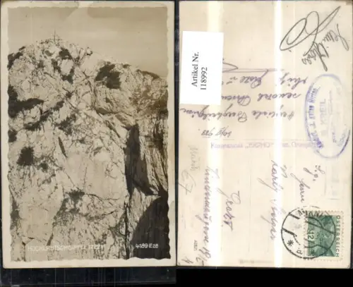 118992,Hochlantschgipfel Mixnitz Ansicht m. Bergsteiger 1933