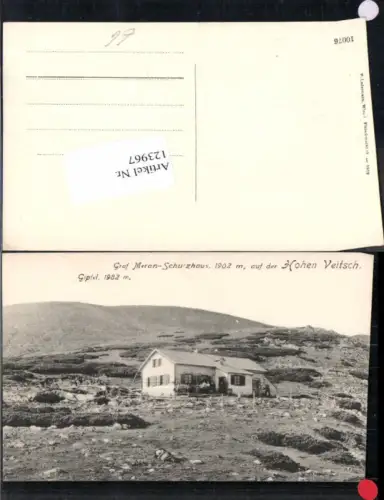123967,Graf Meran Haus Hohe Veitsch 1912