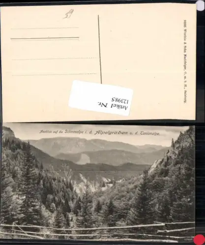 123985,Ausblick v. Schneealpe Tonionalpe Alpelgraben Mürzzuschlag