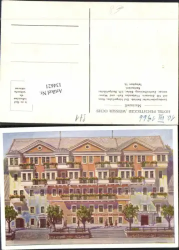 134621,Mariazell Hotel Feichtegger Weisser Ochs Künstlerkarte