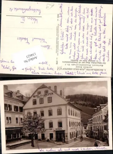 134623,Mariazell Hotel z. Goldenen Greifen Neustädterstrasse 1