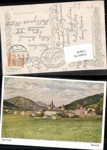 134630,Erwin Pendl Mariazell Totale Künstlerkarte