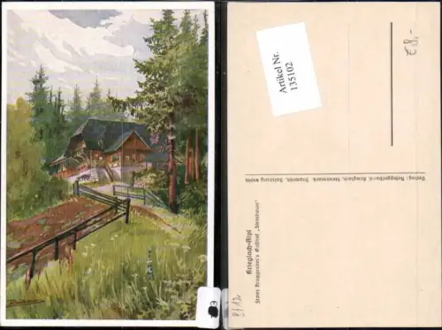 135102,Krieglach Alpl Franz Burggrabers Gasthaus Steinbauer Tolle Künstlerkarte