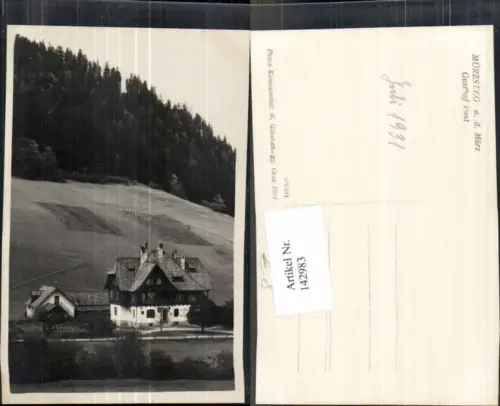 142983,Gasthaus Post in Mürzsteg a.d. Mürz 1931