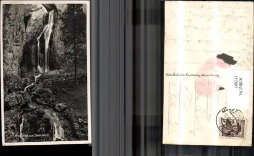 157897,Mürzsteg Wasserfall z. Toten Weib 1936 Frein a. d. Mürz