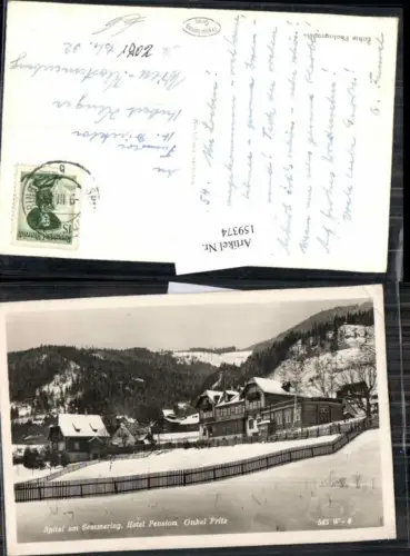159374,Spital am Semmering Hotel Pension Onkel Fritz