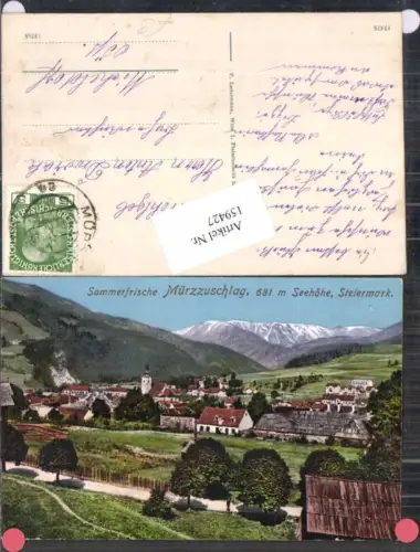 159427,Mürzzuschlag Ortsrand Detailansicht 1915