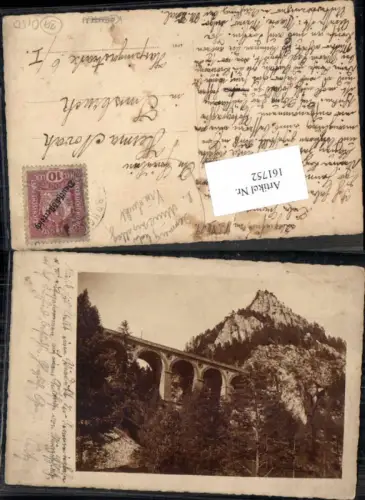 161752,Semmeringbahn Viadukt b. Mürzzuschlag UNIKAT FotoAK handschr. Notiz neben Bild