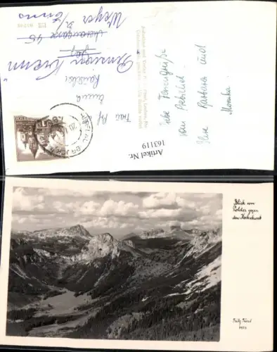 163119,Blick v. Polster geg. d. Hochschwab Bahnpost Brucka. d. Mur Zug 48 Hieflau Bruck a. d. Mur Zug 48 pub Foto Fürst