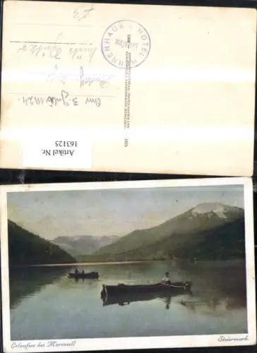 163125,Erlaufsee b. Mariazell Ruderboot 1924