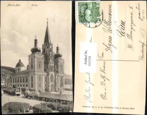 163154,Mariazell Kirche Frontansicht