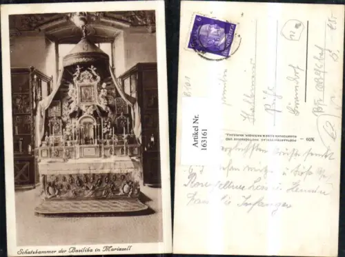 163161,Mariazell Schatzkammer d. Basilika Innenansicht 1944