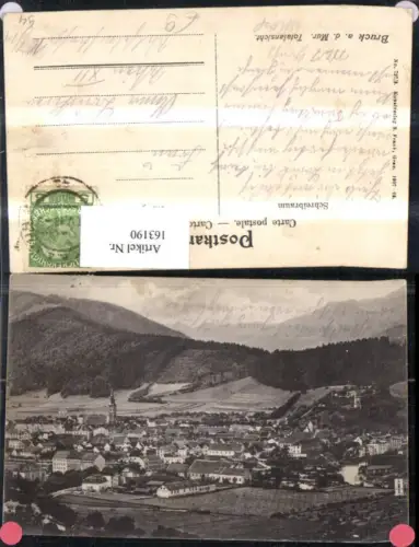 163190,Bruck a. d. Mur Totalansicht 1913