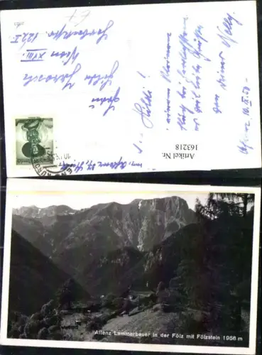 163218,Aflenz Lammerbauer i. d. Fölz m. Fölzstein 1953