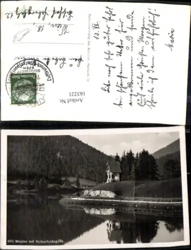 163221,Walster m. Hubertuskapelle Hubertussee 1939