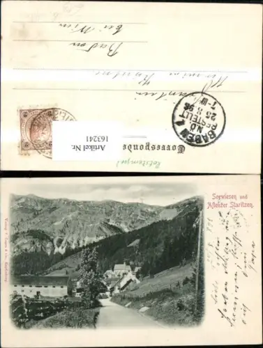 163241,Seewiesen u. Aflenzer Staritzen 1898 Aflenz Rotstempel Seewiesen i. d. Steiermark