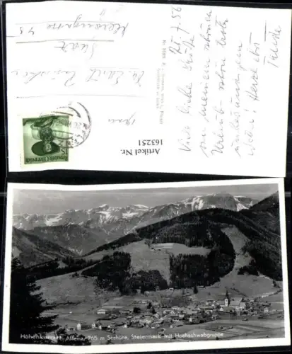163251,Aflenz m. Hochschwabgruppe 1956