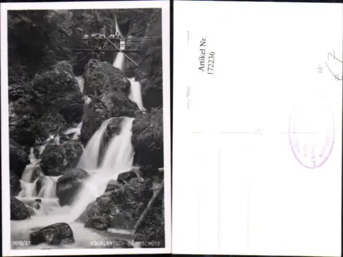 172236,Bärnschütz Bärenschutzklamm Hochlantsch b. Mixnitz Wasserfall Brücke m. Personen
