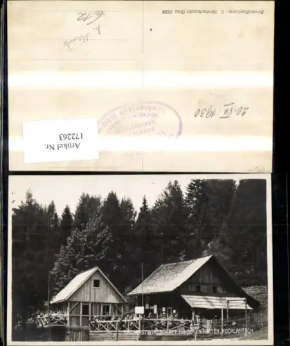 172263,Gastwirtschaft z. Guten Hirten Hochlantsch b. Mixnitz Ansicht m. Personen 1930