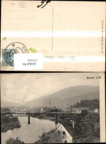 172336,Bruck a. d. Mur Foto Ak Ansicht m. Brücke