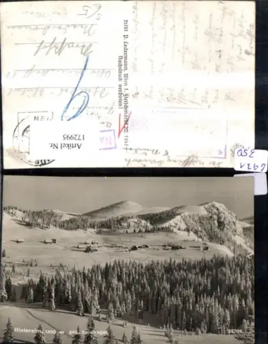 172995,Mürzsteg Hinteralm geg. Spielkogel Nachgebühr Stempel
