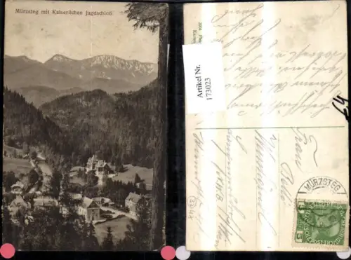 173023,Mürzsteg m. Kaiserlichen Jagdschloss Schloss Totale