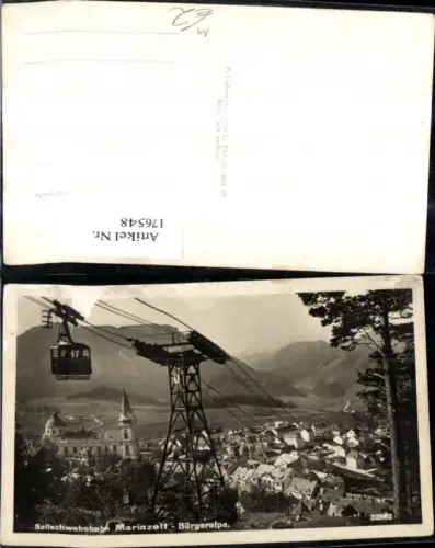 176548,Mariazell Bürgeralpe Ansicht m. Seilbahn Gondel Seilschwebebahn