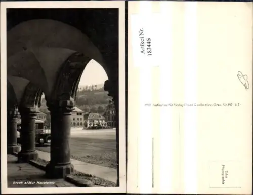 183446,Bruck a. d. Mur Hauptplatz Ansicht d. Torbogen Auto