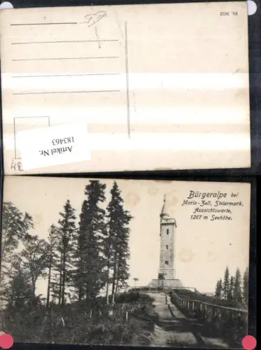 183463,Bürgeralpe b. Mariazell Ansicht Aussichtswarte Turm
