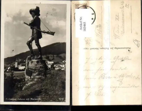 183465,Mariazell Ansicht Erzherzog Johann Statue Denkmal
