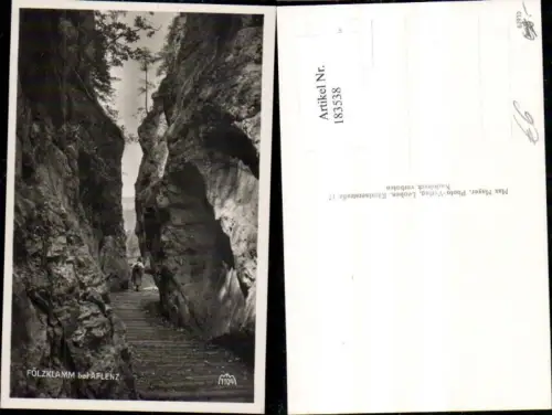 183538,Fölzklamm b. Aflenz Ansicht m. Frau Wanderin