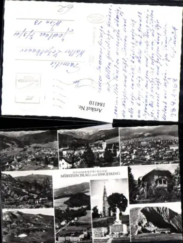 184110,Mürzzuschlag u. Umgebung Totale Stuhleck Schneealpe Bärenkogel Krankenhaus Rax-Ludwighaus Heilandskirche Mehrbi